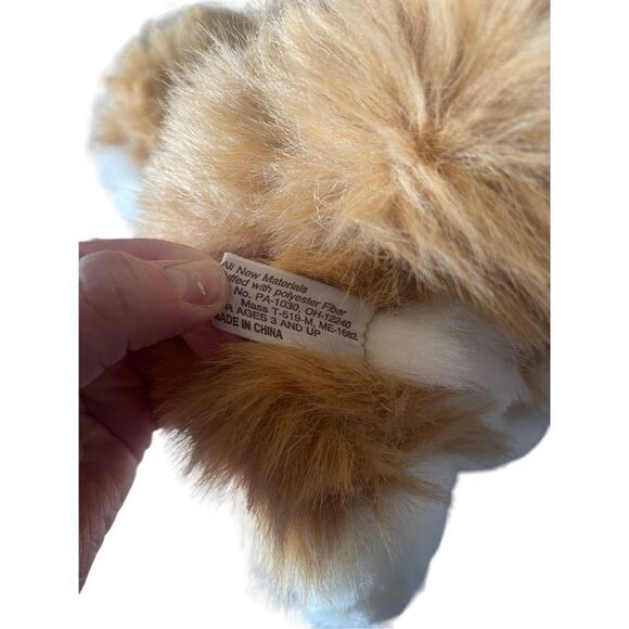 American Wego Toy White & Tan 13" Sitting Maltese Cat Plush Stuffed Animal - Picture 6 of 14